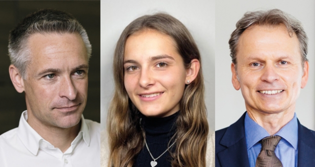 v.l.: Prof. Dr.-Ing. Matthias Schlipf, Johanna Kufner und Michael Christoph Schmid - Quelle: Hochschule Mnchen